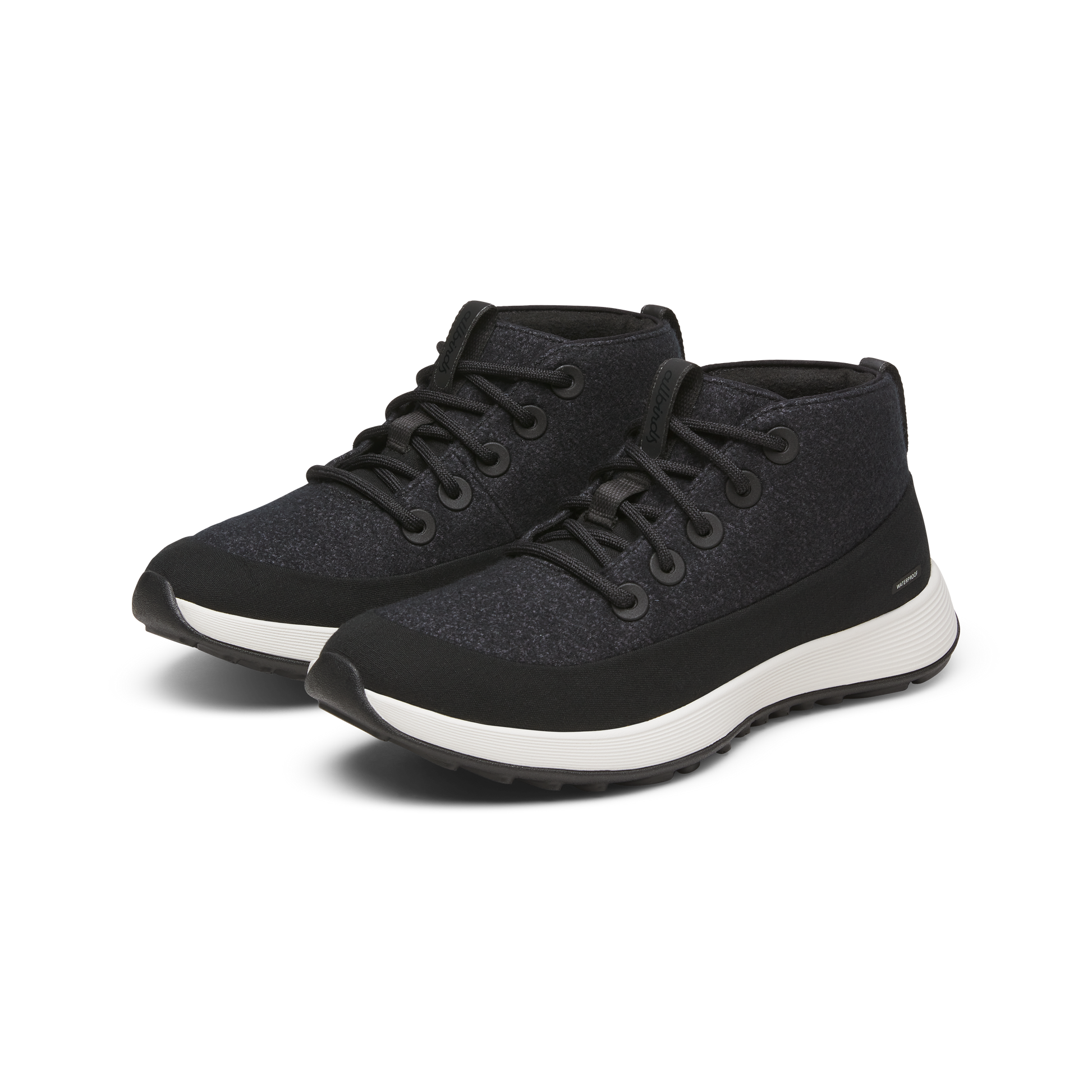 Men's Wool Runner NZ Mid Waterproof - Natural Black (Natural White Sole)