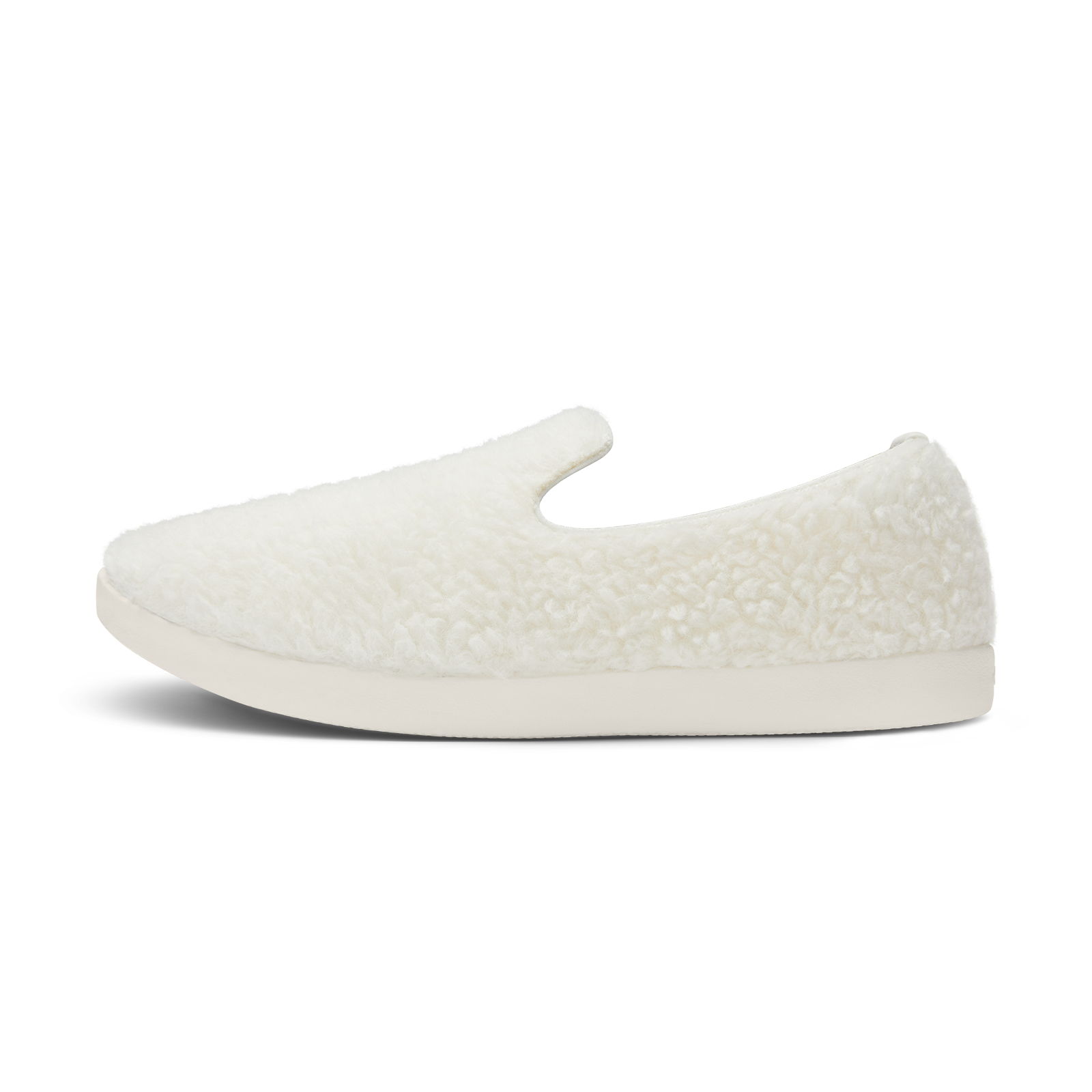 Smallbirds Wool Loungers - Big Kids - Natural White Fluffs (Natural White Sole)